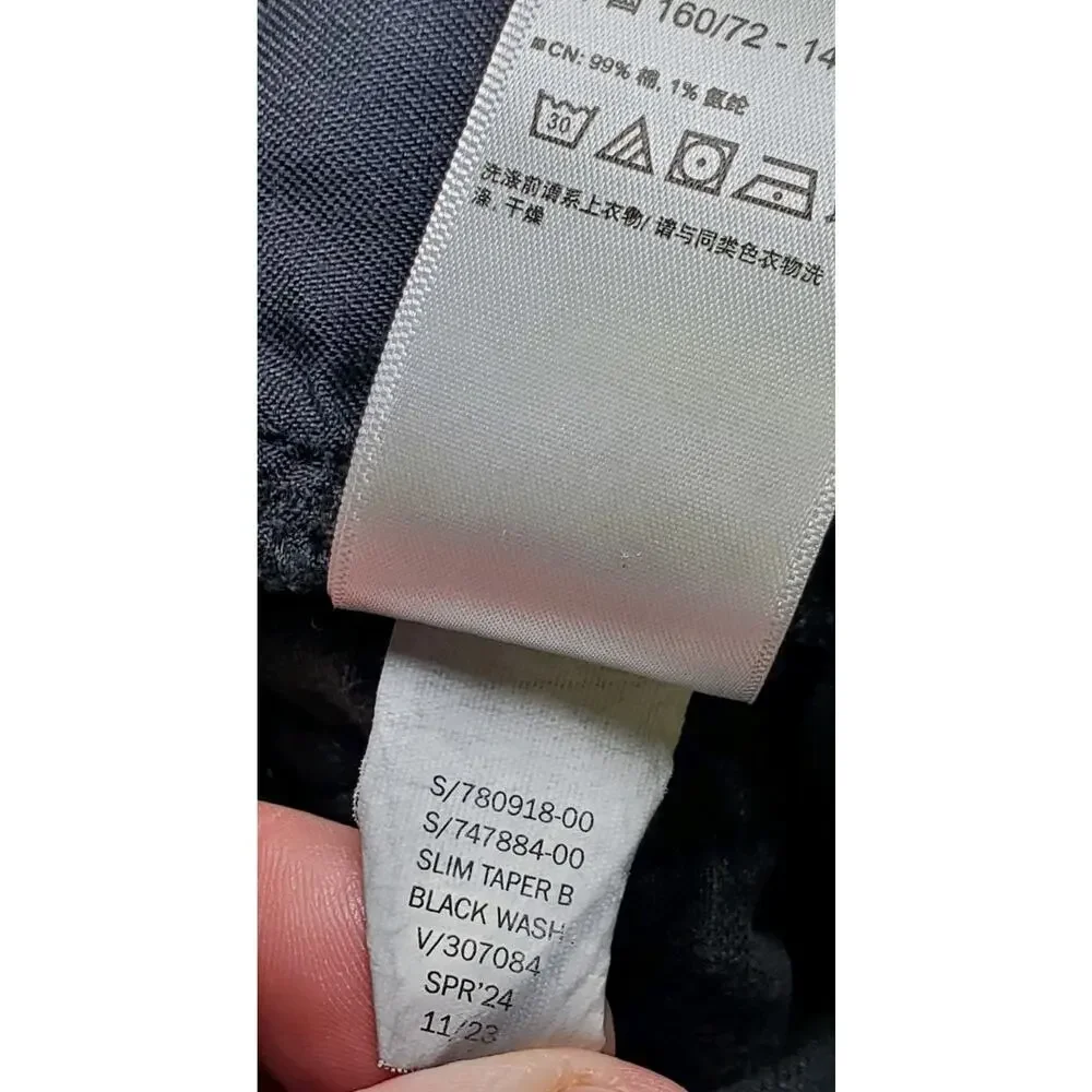 Gap Kids Solid Slim Taper Sz 16 Jeans Girls Denim Black Jeans C25